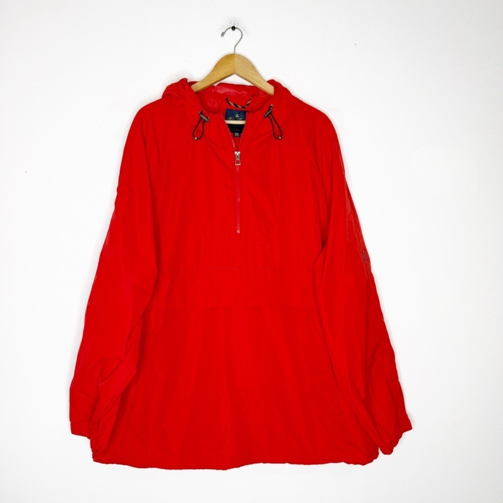 Brooks Brothers Red Pullover Windbreaker Rain Jacket Men’s XXL